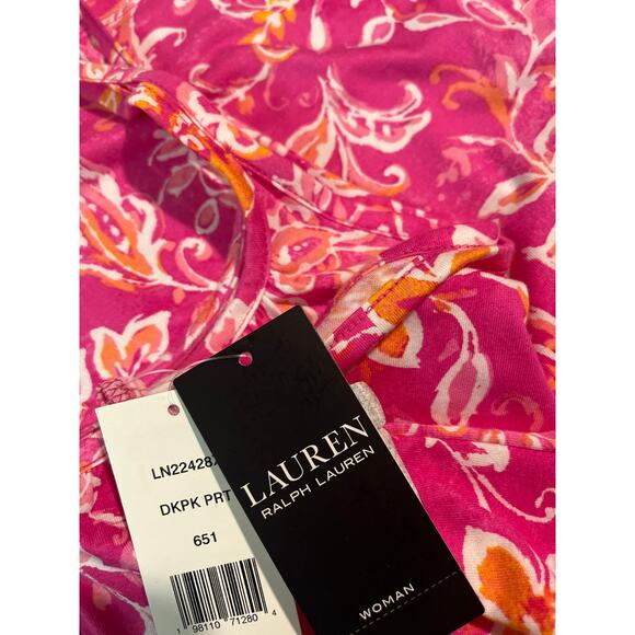 Ralph Lauren Double Strap Comfy Sleeveless Gown Pajama Pink Ground Floral 3X - Picture 4 of 4